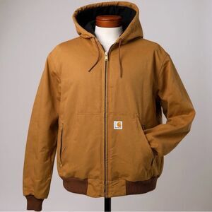 Vintage Carhartt J140 BRN Hooded Active Jacket Quilted Men’s size XXL 2XL Wheat